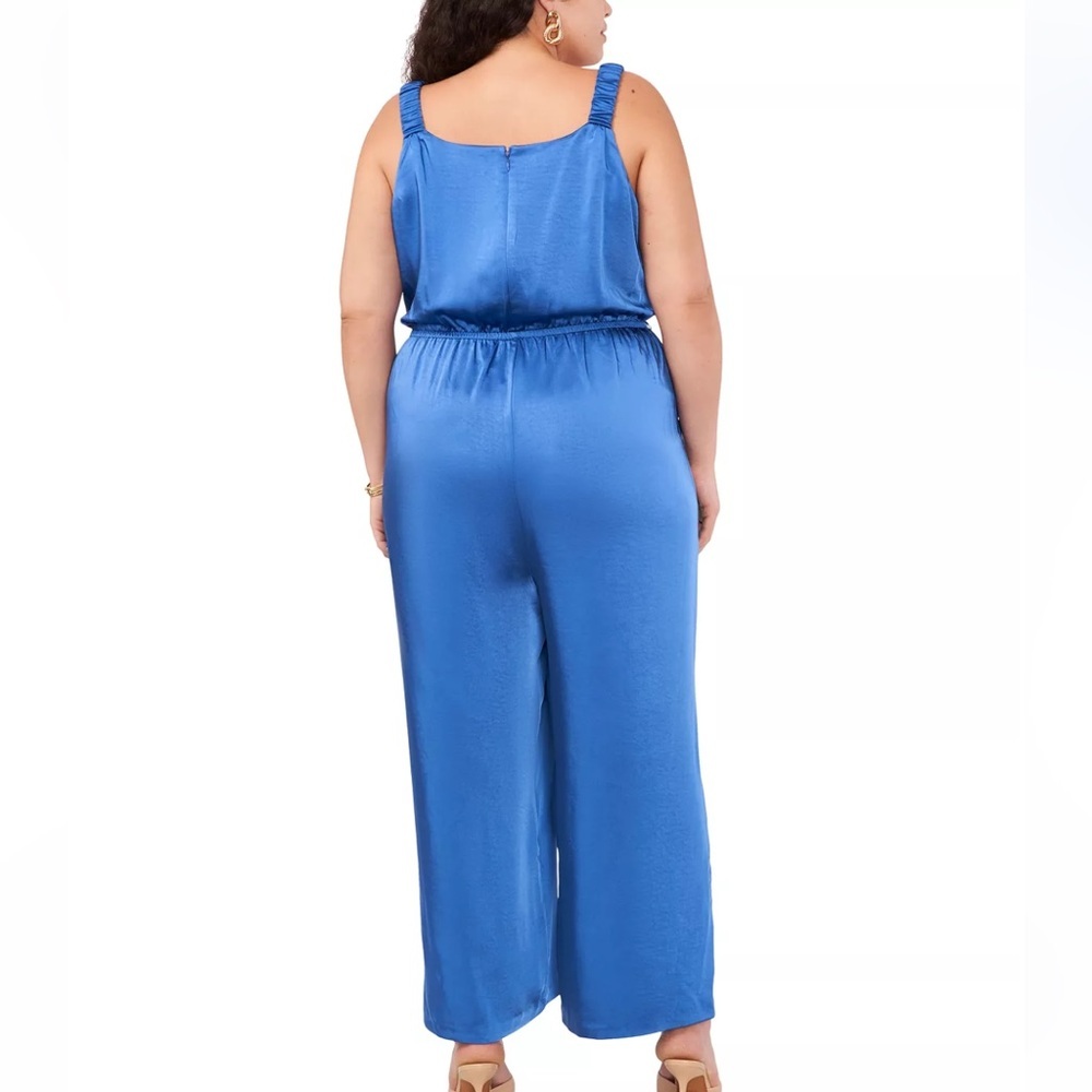 Vince Camuto Sleeveless V-Neck Straight Leg Jumpsuit - Picture 2 of 6